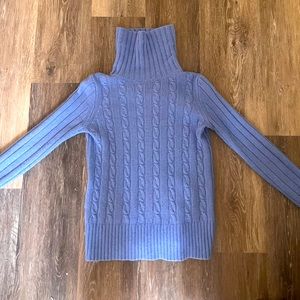 J Crew blue turtleneck sweater